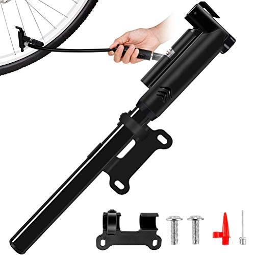 Fahrradpumpen : ZXCCQ Mini-Fahrradpumpe, Energie sparen & einfaches Pumpen, passend für Presta & Schrader-Ventil, kostenloses Zubehör - Kugelpumpennadel / leimloses Patch-Kit / Rahmenhalterung
