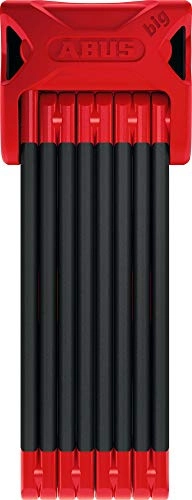 Fahrradschlösser : ABUS Faltschloss Bordo 6000 SH mit Halterung - Fahrradschloss aus gehärtetem Stahl Sicherheitslevel 10 - Länge 90 cm - Rot