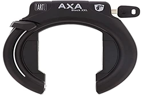 Fahrradschlösser : AXA ALA059 Rahmenschloss Block XXL, Schwarz (mit zwei Schlüssel)