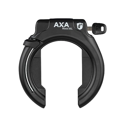 Fahrradschlösser : AXA Block XXL Retractable - Fahrradschloss - Rahmenschloss - Sicherheitsstufe 12 - Kombinierbar mit Einsteckschloss - 70 mm - Schwarz