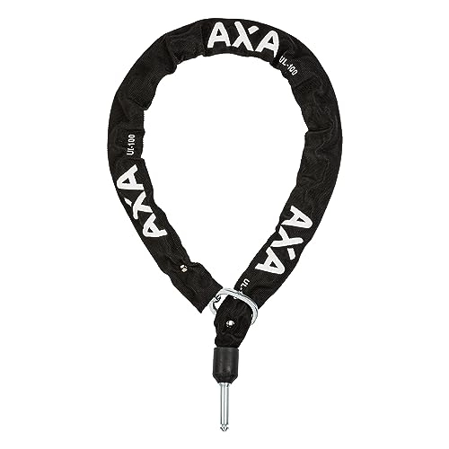 Fahrradschlösser : AXA ULC 100 / 5, 5 – Einsteckkette für Rahmenschloss – Kombinierbar mit AXA-Rahmenschlössern – 100 cm – 5, 5-mm Glieder – Schwarzer Polyestermantel