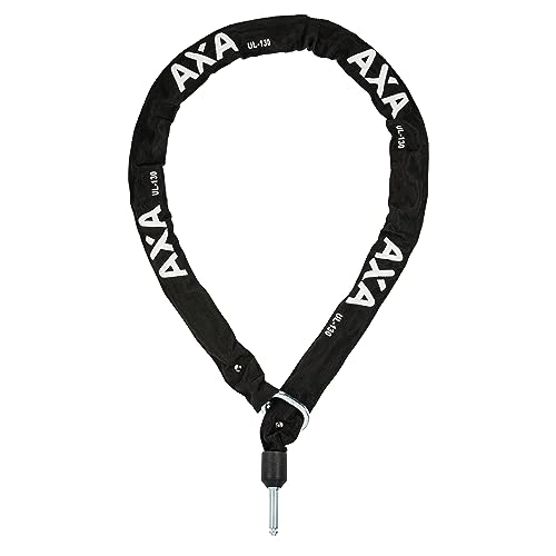 Fahrradschlösser : AXA ULC 130 / 5, 5 - Einsteckkette für Rahmenschloss - Kombinierbar mit AXA-Rahmenschlössern - 5, 5-mm-Glieder- Schwarze Polyesterabdeckung