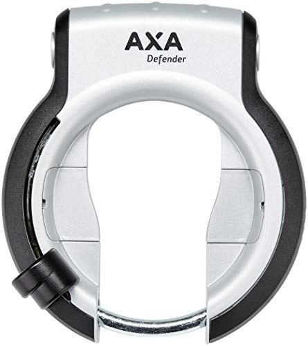 Fahrradschlösser : Axa Unisex – Erwachsene Defender Retractable Rahmenschloss, Silber / Schwarz, Einheitsgröße