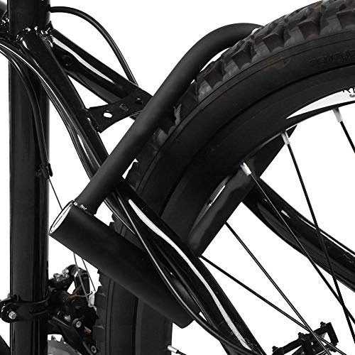 Fahrradschlösser : Demeras Doppelschleifen-Bügelschloss mit Kabel Doppelschleifen-Stahlkabel Diebstahlsicheres Fahrradschloss für Bürotüren