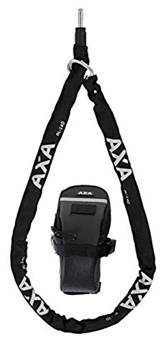 Fahrradschlösser : Einsteckkette "RLC" 140 cm lang + Tasche für Rahmenschloss AXA Defender + Victory