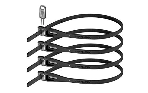 Fahrradschlösser : Hiplok Unisex – Erwachsene Z LOK 4 Pack Multifunktions-Sicherheitsband, All Black, 40cm Schließumfang