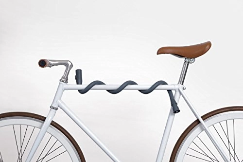 Fahrradschlösser : Lochness Fahrradschloss mit Kabelschloss ~ Elfenbein ~ innovatives Design ~ biegsam & biegbar ~ Silikonbeschichtung, elfenbeinfarben