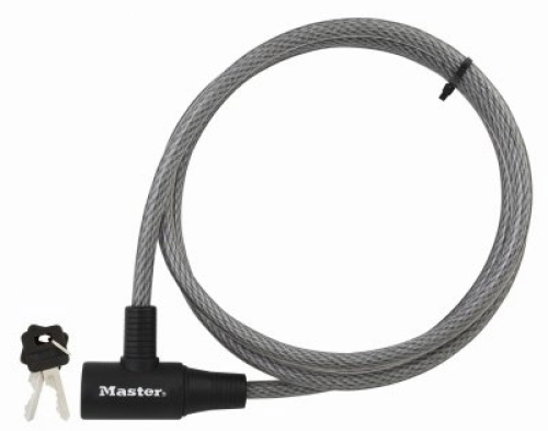 Fahrradschlösser : Master Lock 8154DPF Kabel mit Schlüsselschloss, 1, 8 m, 4 Stück