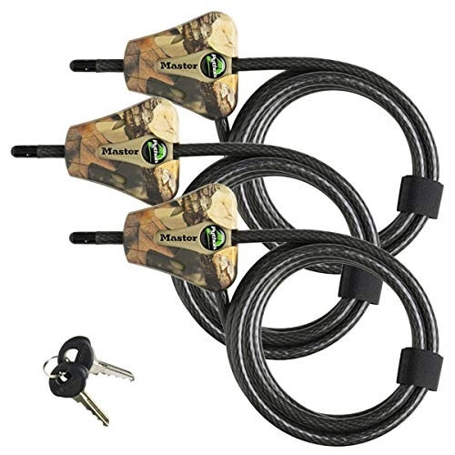 Fahrradschlösser : Master Lock - Python Trail Camera Adjustable Camouflage Cable Locks 8418KA-8 CAMO 8-pack