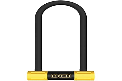 Fahrradschlösser : Onguard Smart Alarm U-Lock Diebstahlsicherung für Erwachsene, Unisex, Schwarz / Gelb, 124 x 208 mm – 16 mm