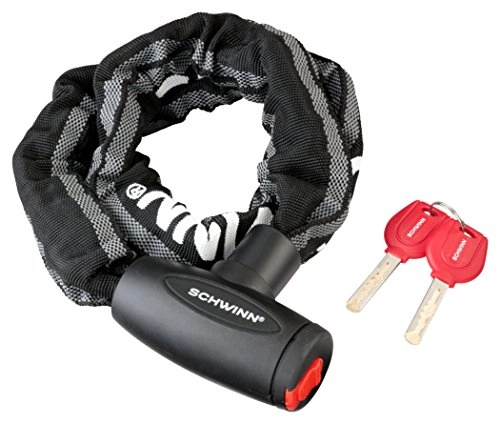 Fahrradschlösser : Schwinn Unisex High Security Reflective Chain Lock Fahrradschloss, Schwarz, 3 Foot / 8mm Cha