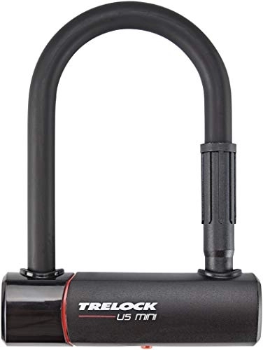 Fahrradschlösser : Trelock Unisex – Erwachsene Bügelschloss-2232025911 Bügelschloss, schwarz, 83-140mm