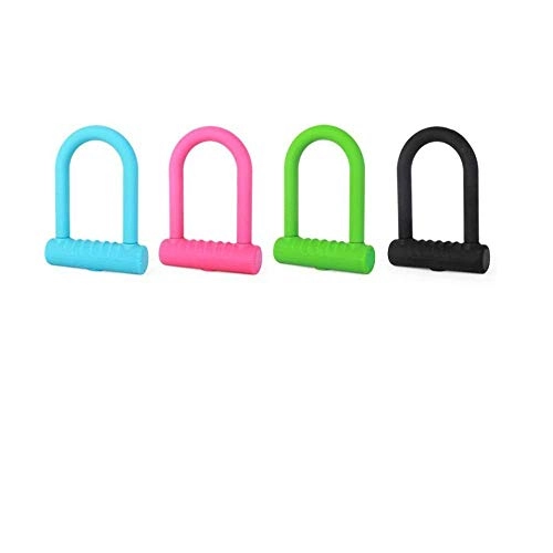 Fahrradschlösser : U-Lockbike Lock19mm Alloy Steel und Silica Gel mit 2 Schlsseln - Schwarz (Color : Pink)
