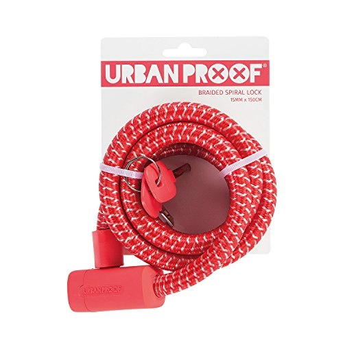 Fahrradschlösser : Urban Proof Fahrradschloss Spirale geflochten Karabiner rot