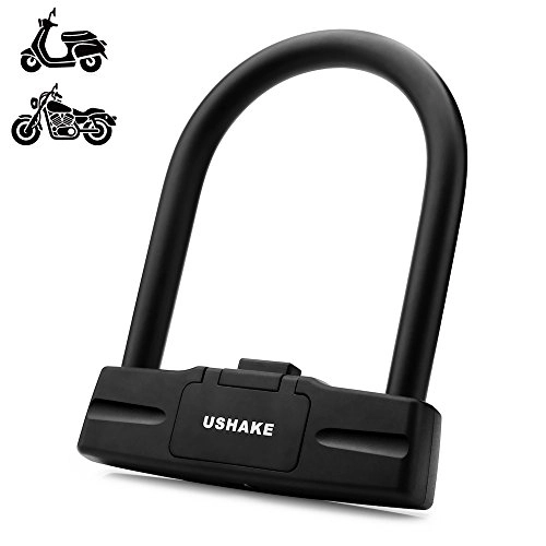Fahrradschlösser : UShake Robustes U-Block für Fahrrad, Motorrad, Zahlenschloss für Diebstahlsicherung (U Lock-14 mm)