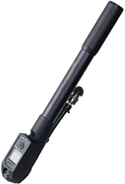 AK Accesorio AK Bomba de bicicleta conjunto ligero portátil de precisión de alta presión Mini bomba de ciclo de piso con Manómetro Digital, Negro, 30 centimetros