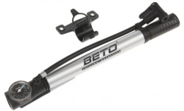 Beto Bombas de bicicleta BETO Bomba de Aire de pie, Mini Standpumpe, Schwarz, 470235, Plateado / Negro
