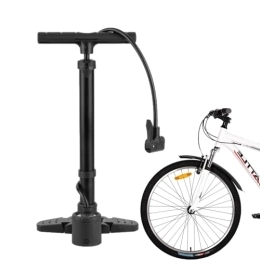Bomba de Piso para Bicicleta con manómetro - Inflador de neumáticos de Bicicleta de Piso portátil con Pedales Plegables,Accesorios de recreación al Aire Libre para Bicicletas de montaña, Dispra