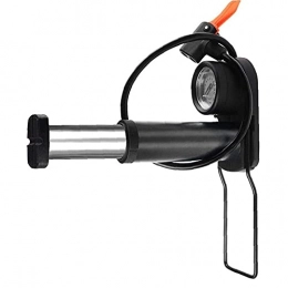 BUMSIEMO Accesorio BUMSIEMO Bomba de pie de bicicleta con válvula de indicador activada aleación de aluminio barril portátil negro
