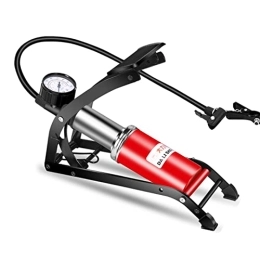 DUANmuci Accesorio DUANmuci Bomba de pie para Piso de Bicicleta Bola de Aire portátil Neumático Inflador de neumáticos Barril Pedal de Bicicleta eléctrica Bomba de Alta presión Rojo