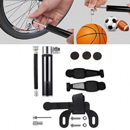 Eastbride Bombas de bicicleta Eastbride Mini Tubo de inflado de Bicicleta portátil, Bomba de aleación de Aluminio + reparación de neumáticos sin Pegamento + Palanca de neumáticos, se Adapta a la válvula Presta & Schrader-Negro