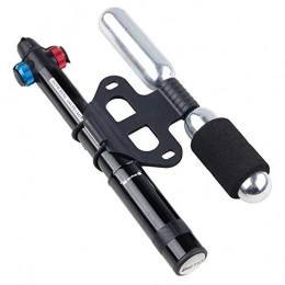Wanlianer-Accessories Bombas de bicicleta Inflador de neumáticos de bicicleta CO2 Presta y válvula Schrader Bomba de neumático de bicicleta Modelo manual y modelo automático Inflador de llantas ( Color : Negro , tamaño : 20cm )