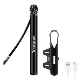 sweetyhomes Popular Pro Bike Tool Bike Pump with Gauge Fits Presta and Schrader - Accurate Inflation - Mini Bicycle Tire Pump For Road, Aluminum Alloy