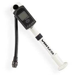 Venzo - Mini bomba portátil para horquilla de bicicleta con manómetro digital (300 PSI)