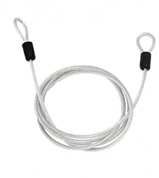 4 pies 3 mm con revestimiento de acero trenzado Cable de seguridad equipaje Lock Seguridad Cable de alambre doble loop double-looped para adaptarse a pad-locks, u-locks, o disc-locks