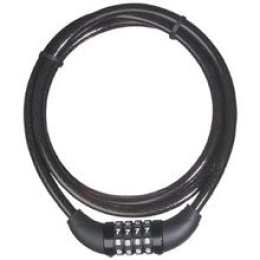 Master Lock Cerraduras de bicicleta 8119DPF Master Lock Candado de cable de combinación reajustable