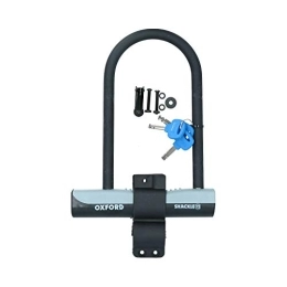AB Tools U Shackle D Lock - Abrazadera de Seguridad para Rueda de Bicicleta (257 x 190 mm, con Soporte de Transporte)