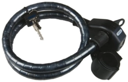 ABUS Cerraduras de bicicleta Abus 6900 / 75 LL + URB Razer - Candado de Cable para Bicicletas, Color Negro