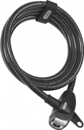 ABUS Cerraduras de bicicleta Abus Racer 660 / 185LL + URB - Candado de Cable para Bicicletas (185 cm), Color Negro