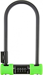 ABUS Cerraduras de bicicleta ABUS Ultra Combo 410 / 170HB230 - Candado de seguridad con combinación y soporte SH34 - Candado de combinación con arco redondo - Nivel de seguridad ABUS 8 - negro / verde