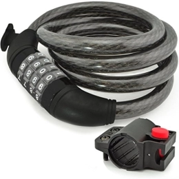 Aduro Accesorio Aduro Sport - Cable de bloqueo para bicicleta (combinación de 4 dígitos, cerradura de cadena ligera (122 cm / 183 cm), Infantil