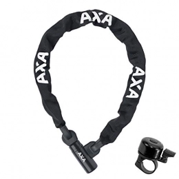 maxxi4you Cerraduras de bicicleta Axa Linq City 100 - Juego de candados de cadena (100 cm de longitud, 7 mm de diámetro, incluye 1 campana para bicicleta), color negro