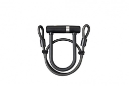 AXA Cerraduras de bicicleta AXA U-Lock Mini Pro-Cable de conexión con Enchufe eléctrico (100 / 10), Unisex Adulto, Negro, 140 x 16 mm