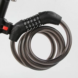 AZPINGPAN Accesorio AZPINGPAN Candado de Bicicleta portátil con Soporte de Montaje, Cable de candado de Bicicleta de 120 cm, candados de Bicicleta reiniciables de 5 dígitos con Combinaciones (Multicolor Opcional)