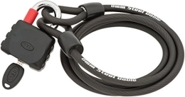Bell Cerraduras de bicicleta BELL Armory 200 - Cable de 6 pies x 8 mm + candado con Llave, Color Negro