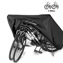 Huakaimaoyi Accesorio Bicicletas Cubierta, Montaña Bicicletas Polvo Impermeable Aire Libre con Lock-Agujeros Almacenamiento Bolsa (Black, XXL)