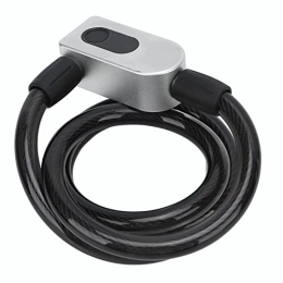 minifinker Cerraduras de bicicleta Bloqueo de Cable, Bloqueo de Cable de Bicicleta Impermeable IP67 Recargable por USB a Prueba de Polvo para Motocicleta