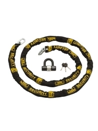 Burg-Wachter Accesorio Burg-Wachter Sold Secure Gold - Kit de cadena y candado para bicicleta, color negro, 3 m