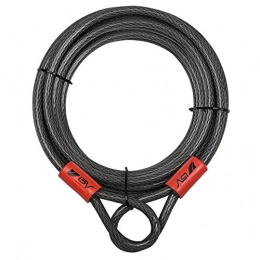 BV Accesorio BV Cable de acero de seguridad de 30 pies con bucles, cable flexible, cable de bloqueo de 3 / 8 pulgadas, para cerradura en U y candado