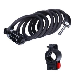 Bike Lock Cable Accesorio Cable de Bloqueo de Bicicleta de 4 pies, Cable autoenrollable con Soporte de Montaje, 4 pies x 1 / 2 Pulgadas