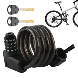 Jomewory Cerraduras de bicicleta Cable de combinación para candado de bicicleta - Candado de combinación para bicicleta a prueba de herrumbre de 3.8 pies, Equipo de conducción de bicicleta de montaña resistente al agua y a Jomewory