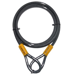 LOCK'd Accesorio Cable largo de bloqueo de bicicleta de 4, 6 m (4600 mm) Cable de seguridad para bicicleta de 10 mm de grosor, cable de alambre de acero para bicicletas, cobertizos de moto, cable de doble bucle