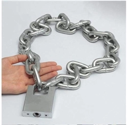 Yanxinenjoy Accesorio Cadena en negrita, cadena de hierro galvanizado con cerradura, cadena de bloqueo, cadena de perro, cadena de hierro extra gruesa antirrobo-0.4m de largo 5MM de espesor