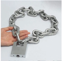 Yanxinenjoy Accesorio Cadena en negrita, cadena de hierro galvanizado con cerradura, cadena de bloqueo, cadena de perro, cadena de hierro extra gruesa antirrobo-0.8m de largo 10MM extra grueso