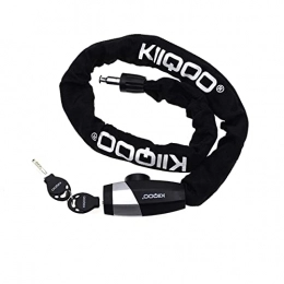 KIIQOO Accesorio Candado bicicleta, Candado bicicleta antirrobo llaves, Candado de cadena antirrobo para moto bicicleta, scooter, Cable proteccion puertas, Candados motocicleta - 100cm x 8mm