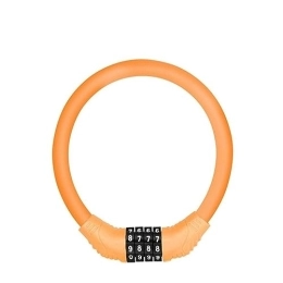 Aintap Accesorio Candado con código de combinación portátil Aintap: asegure su bicicleta con este candado para bicicleta fácil de usar en color naranja vibrante